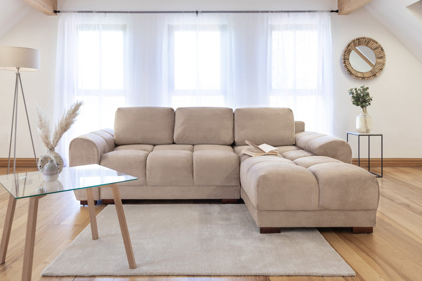 Azzuro Sofa Bed Mocha Universal Corner