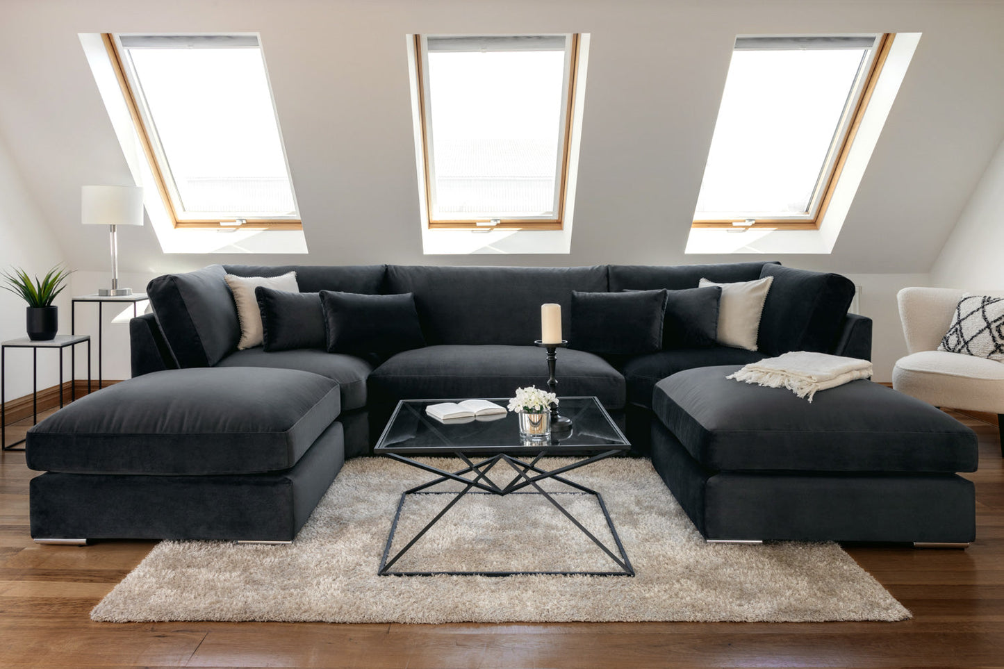 Belgravia Sofa Slate U Shape Corner