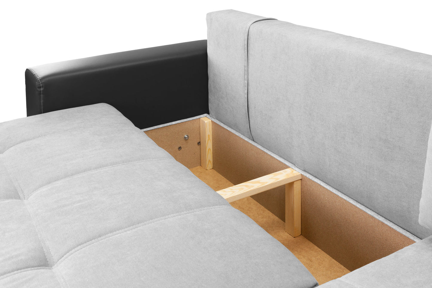 Cimiano Sofa Bed Black/Grey Left Hand Facing Corner
