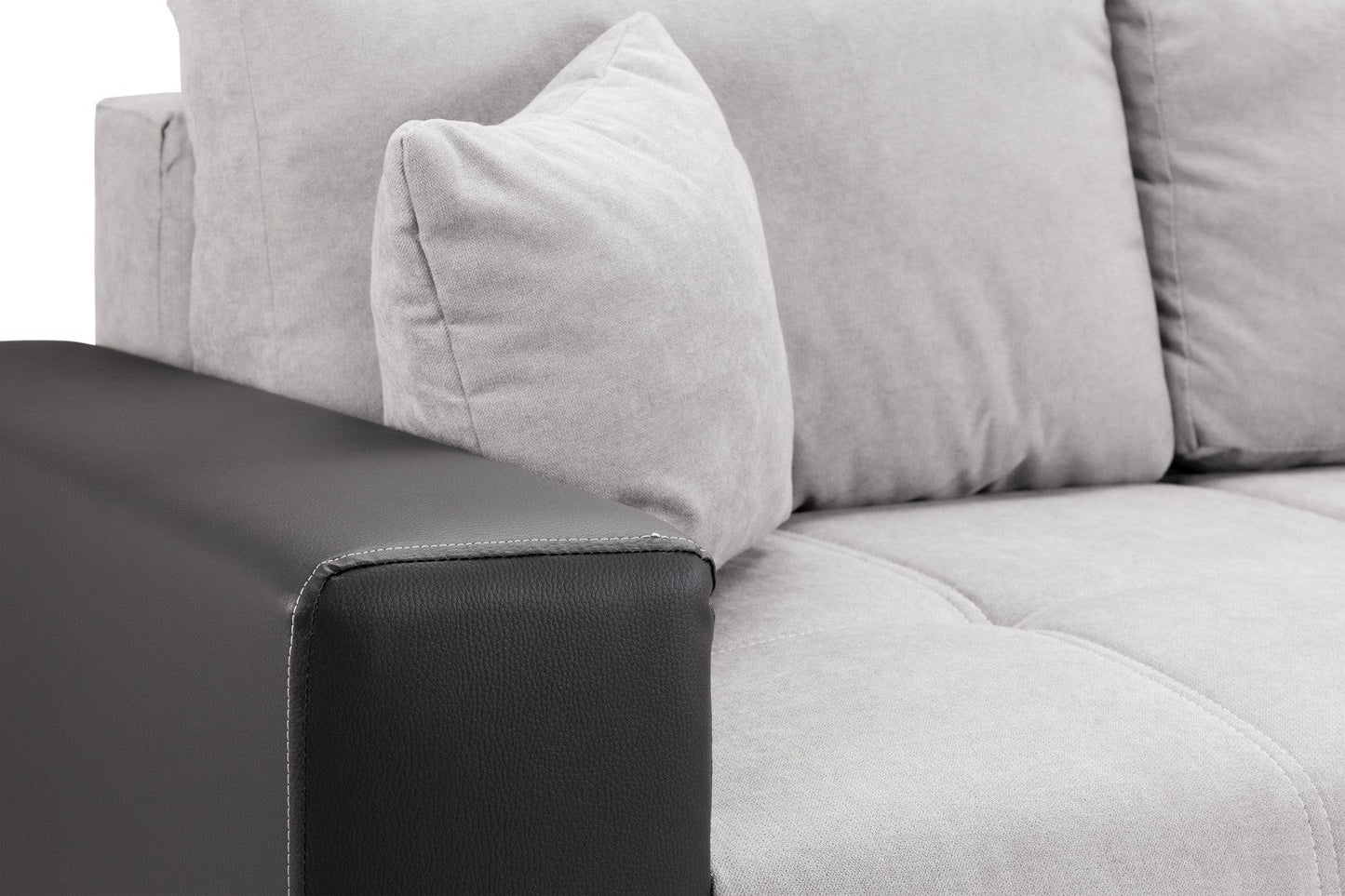 Cimiano Sofa Bed Black/Grey Left Hand Facing Corner