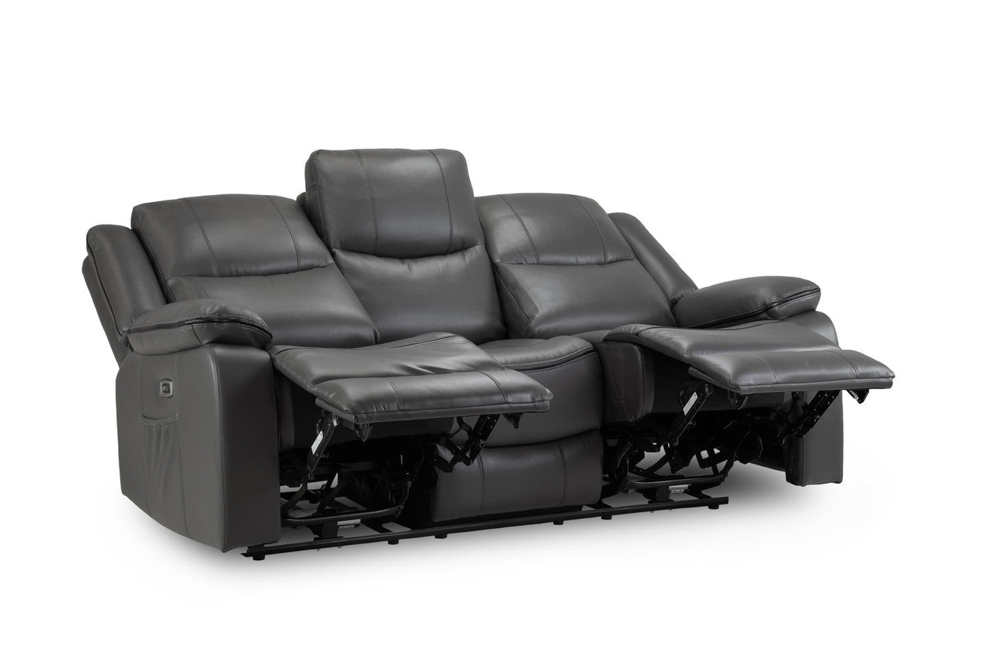 Harald Electric Recliner Sofa Grey 3 Seater