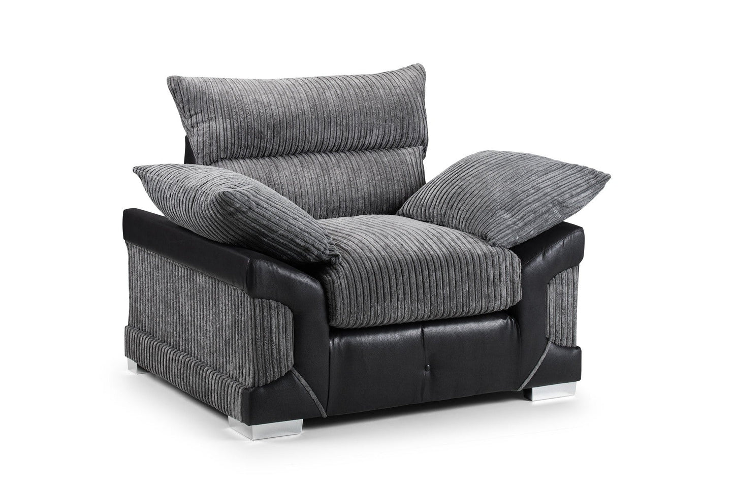 Logan Sofa Black/Grey Armchair