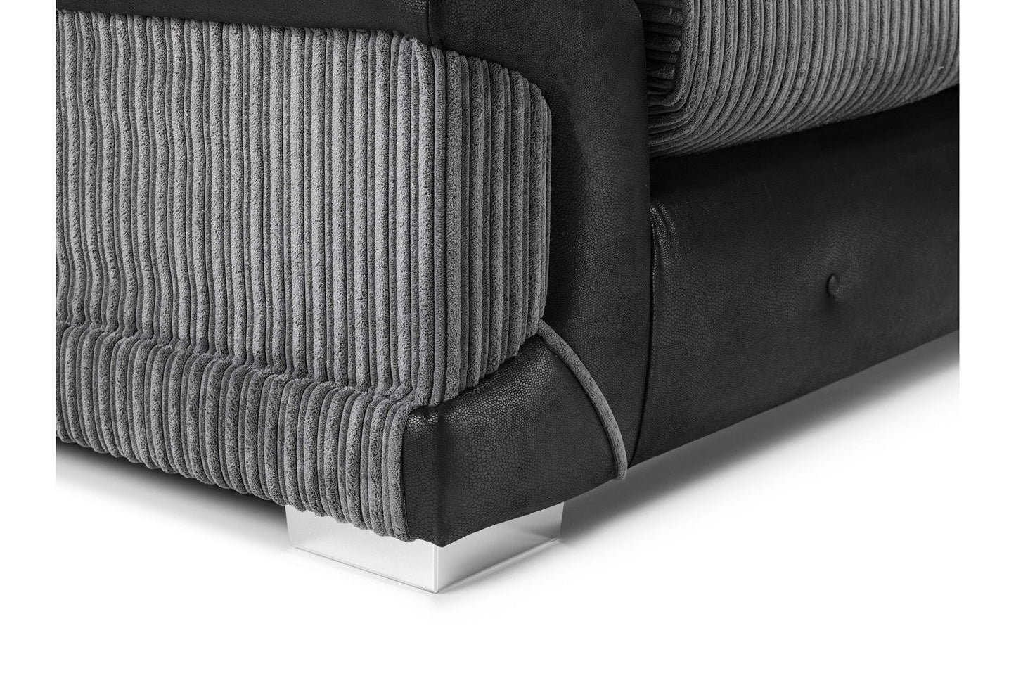 Logan Sofa Black/Grey 2 Seater