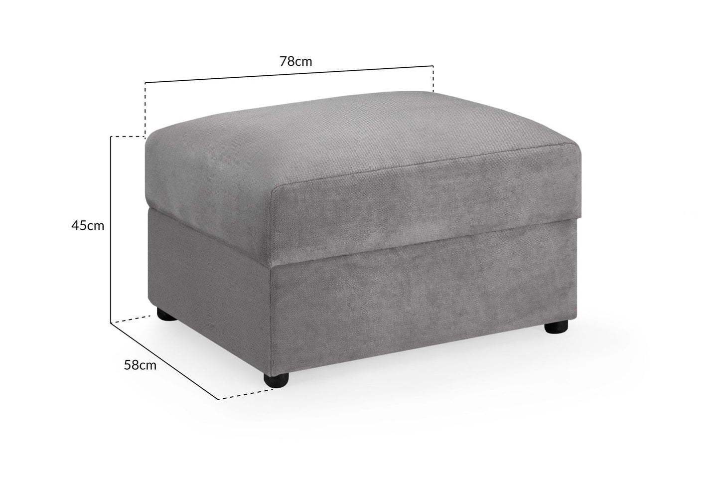 Mirabel Sofa Grey Footstool