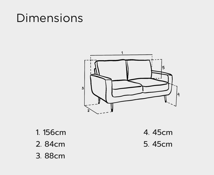 Aurora Sofa Grey 2 Seater