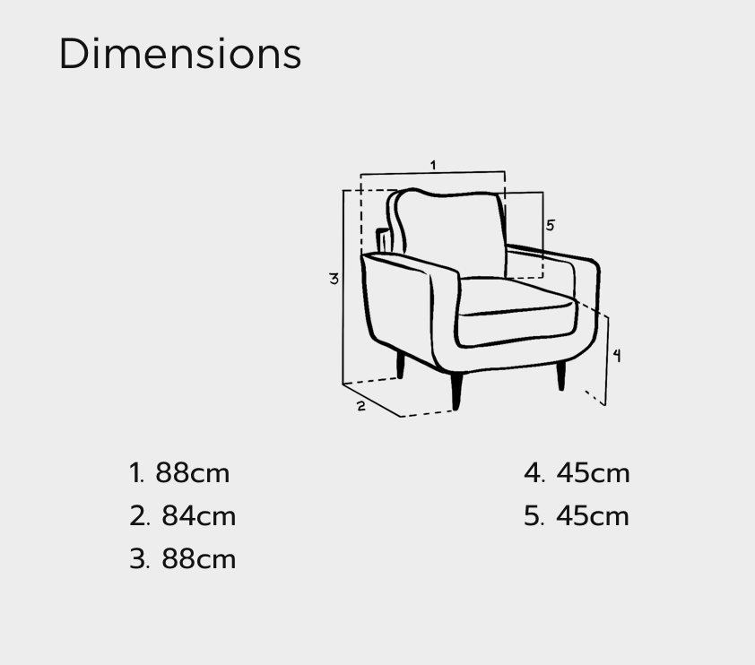 Aurora Sofa Grey Armchair