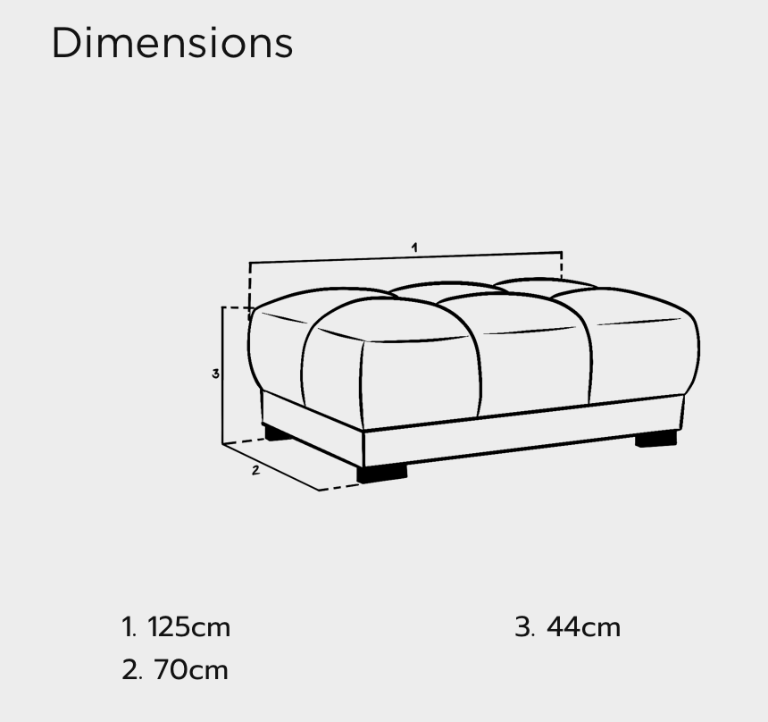 Azzuro Sofa Mocha Footstool