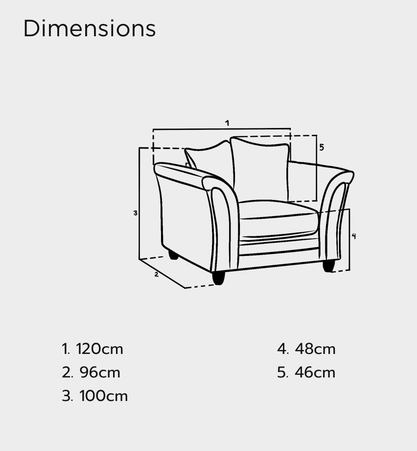 Bella Sofa Grey Armchair