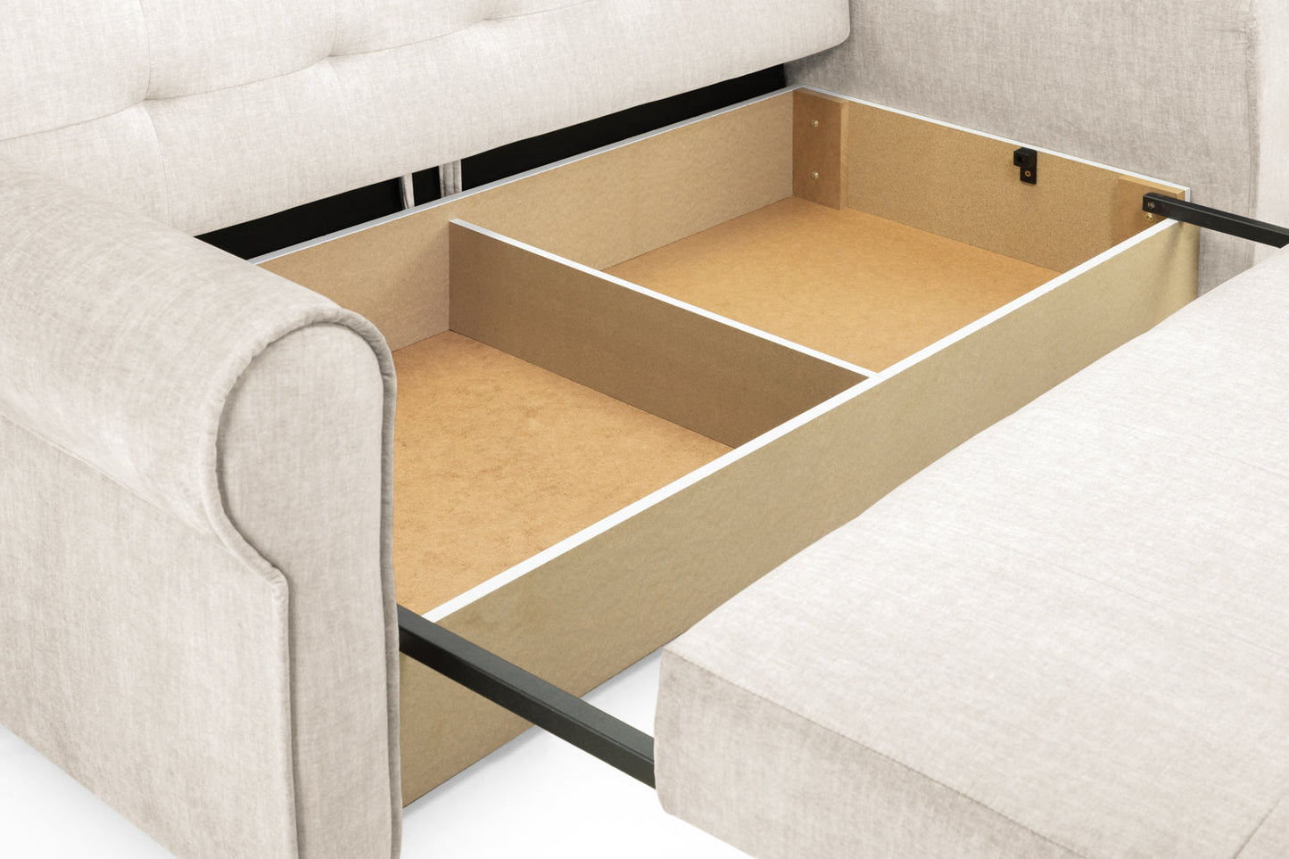 Sorrel Sofa Bed Beige 3 Seater