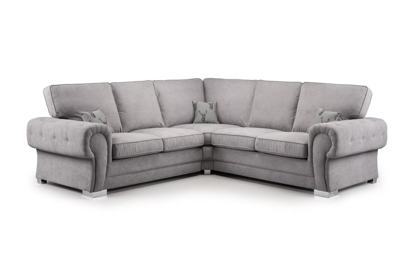 Verona Fullback Sofa Grey Large Corner