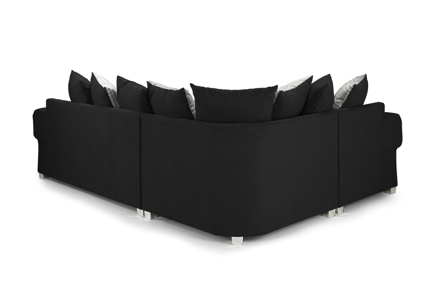 Verona Scatterback Sofa Bed Black Left Hand Facing Corner
