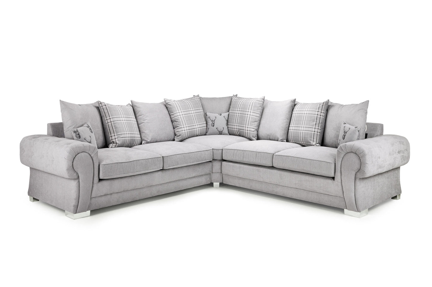Verona Scatterback Sofa Bed Grey Large Corner