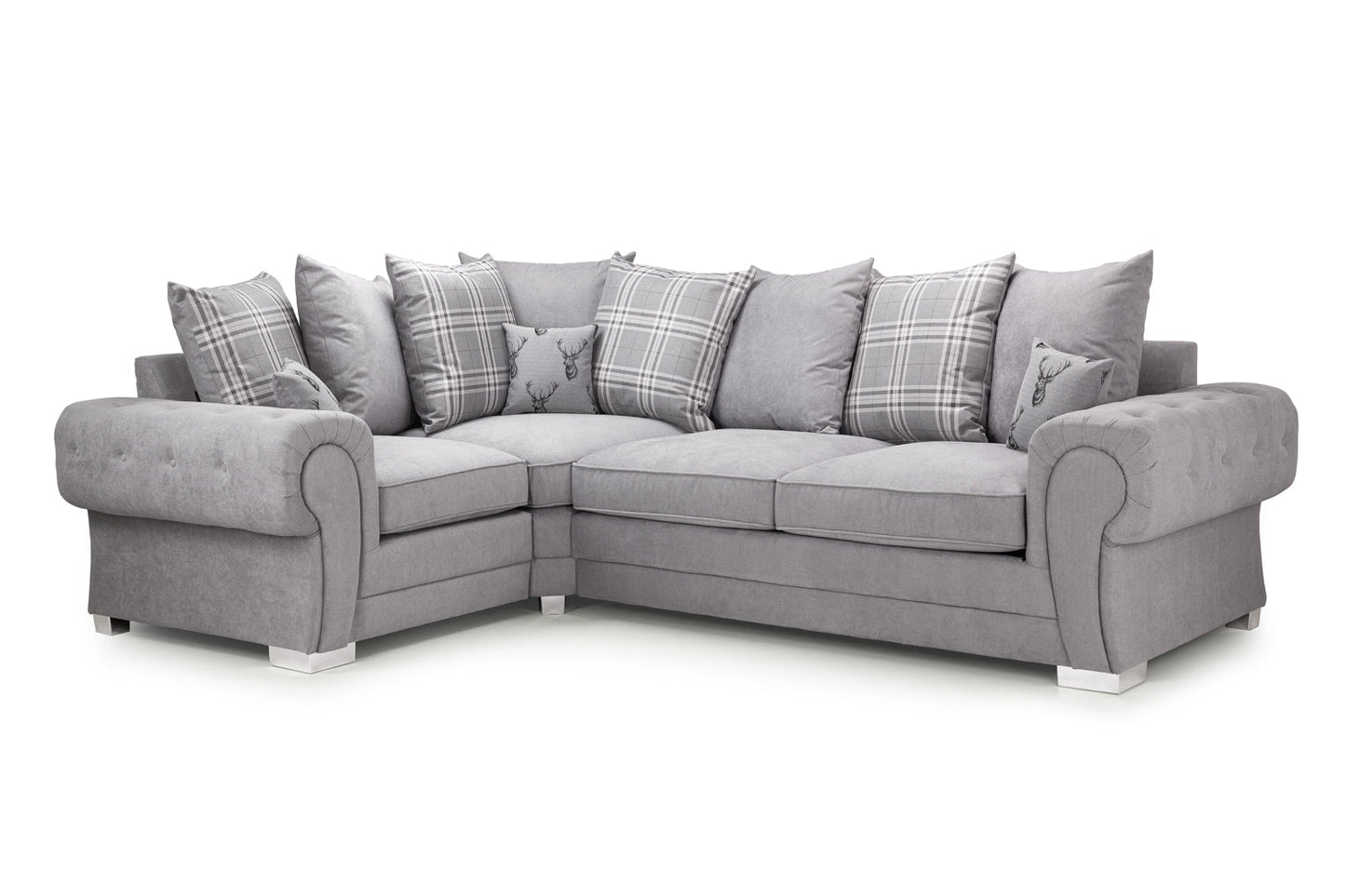 Verona Scatterback Sofa Bed Grey Left Hand Facing Corner