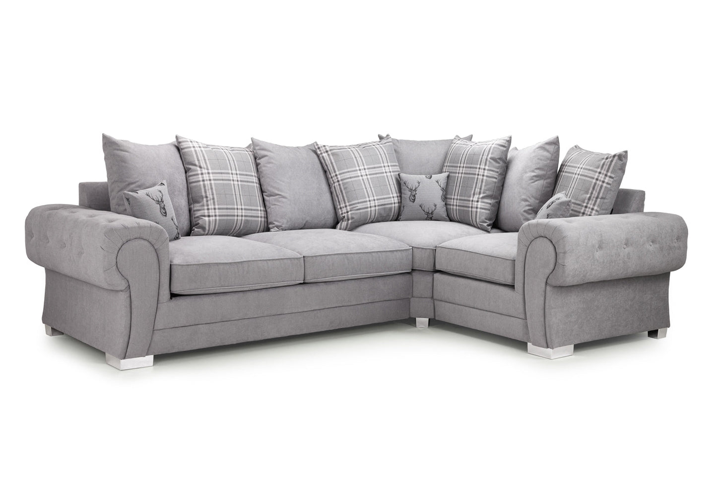 Verona Scatterback Sofa Bed Grey Right Hand Facing Corner