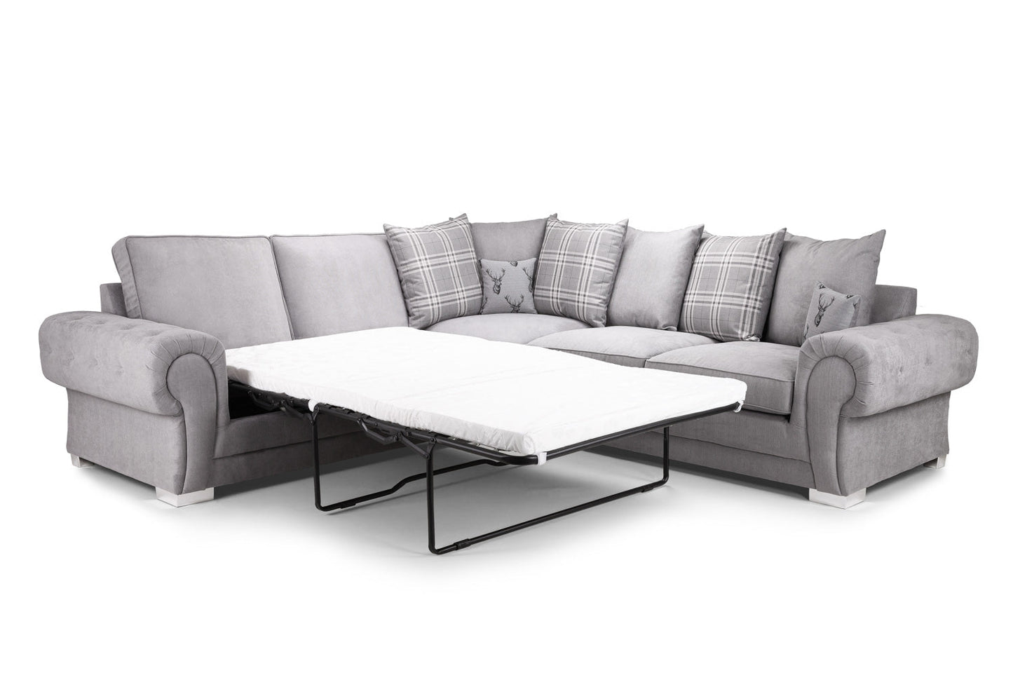 Verona Scatterback Sofa Bed Grey Large Corner