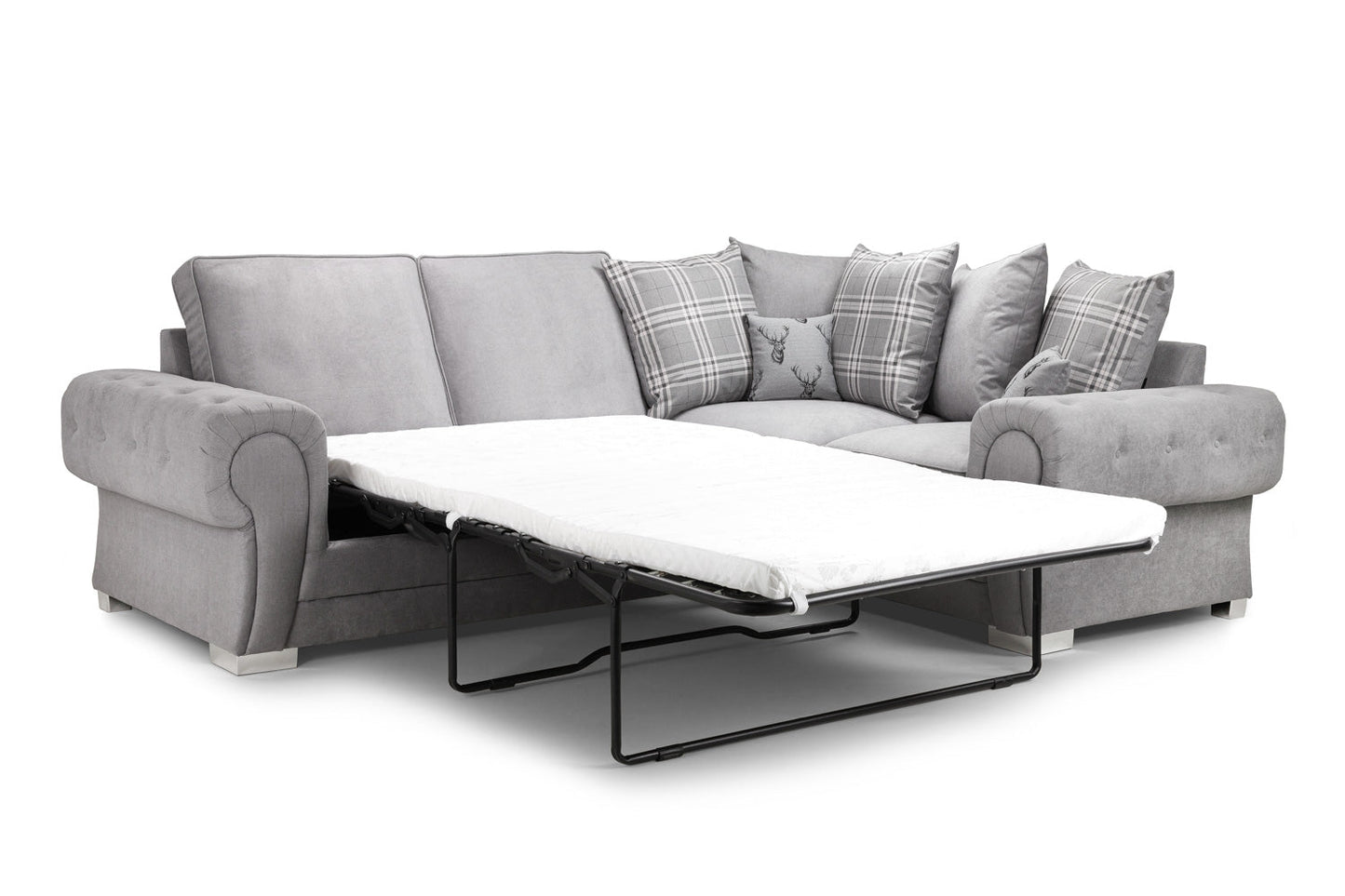 Verona Scatterback Sofa Bed Grey Right Hand Facing Corner