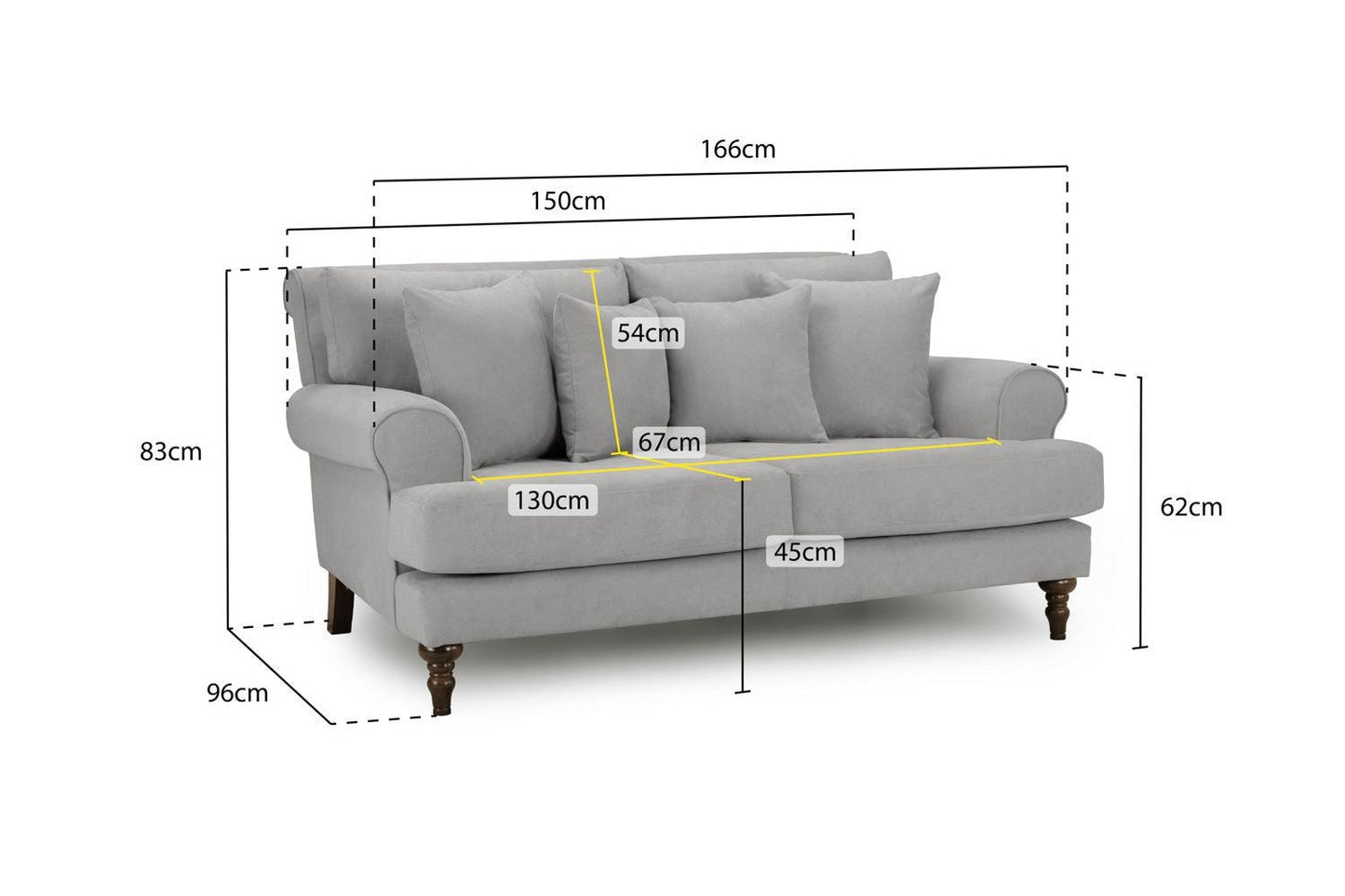 Summer Sofa Grey 2 Seater