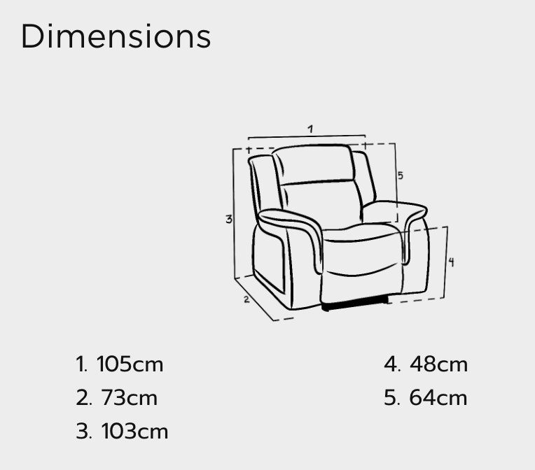 Linden Recliner Sofa Grey Armchair