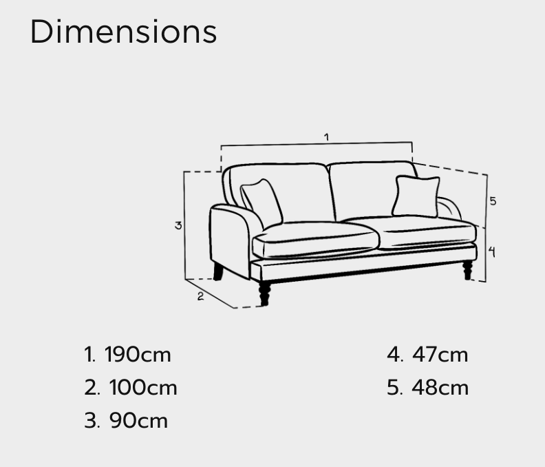 Rupert Sofa Beige 3 Seater