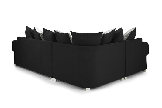 Verona Scatterback Sofa Bed Black Left Hand Facing Corner