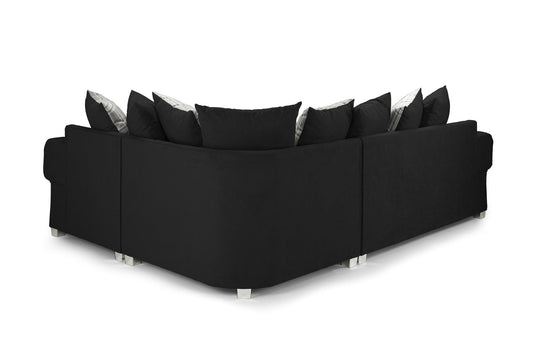 Verona Scatterback Sofa Bed Black Right Hand Facing Corner