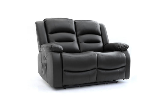 Alva Electric Recliner Sofa Black 2 Seater